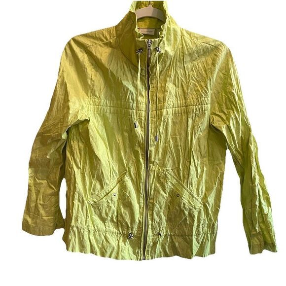 Chico's Jackets & Blazers - Zenergy By Chico's Neon Yellow Green Full Zip Windbreaker 0 / XS Womens Colorful